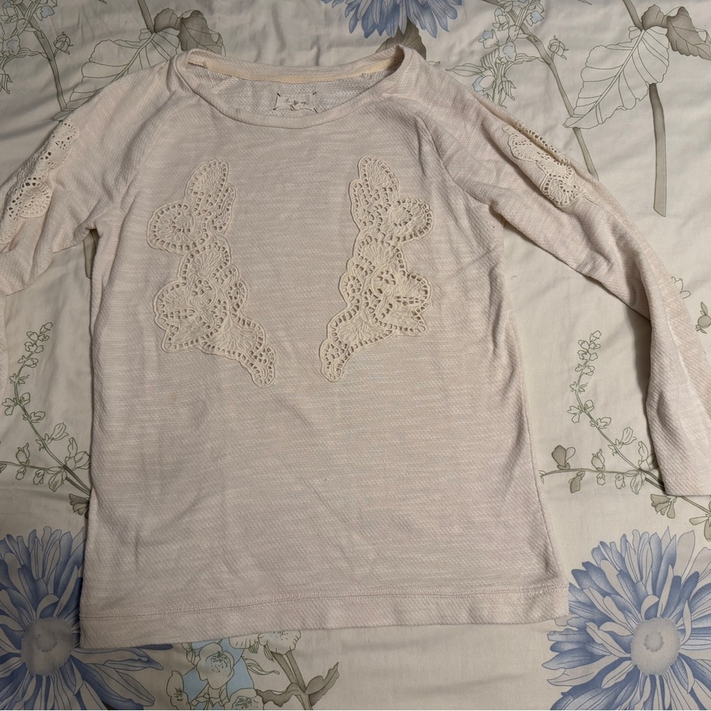Lou & Grey Textured Cream Knit Top